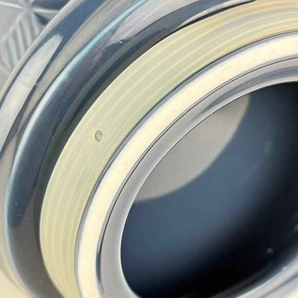 Crate and Barrel Blue Zane Canister with Rubber Seal Lid - Picture 5 of 7